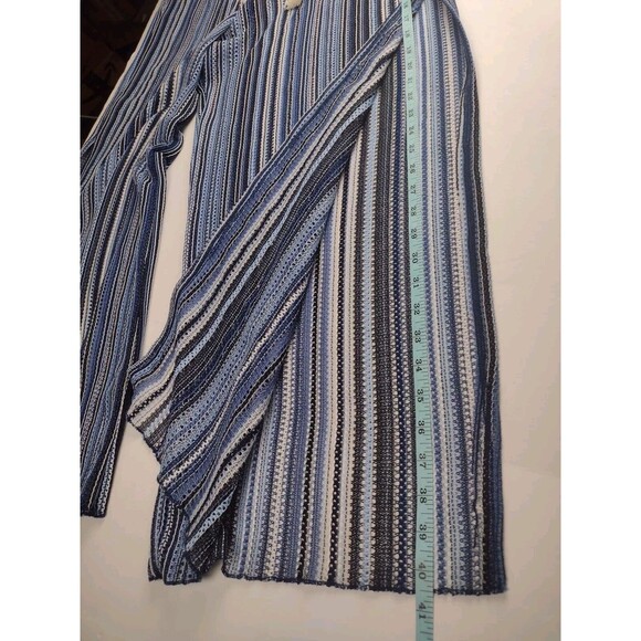 Becca by Rebecca Virtue Pierside Cover Up Flyaway Pants Blue Stripes Size 2X 22 - Picture 10 of 12